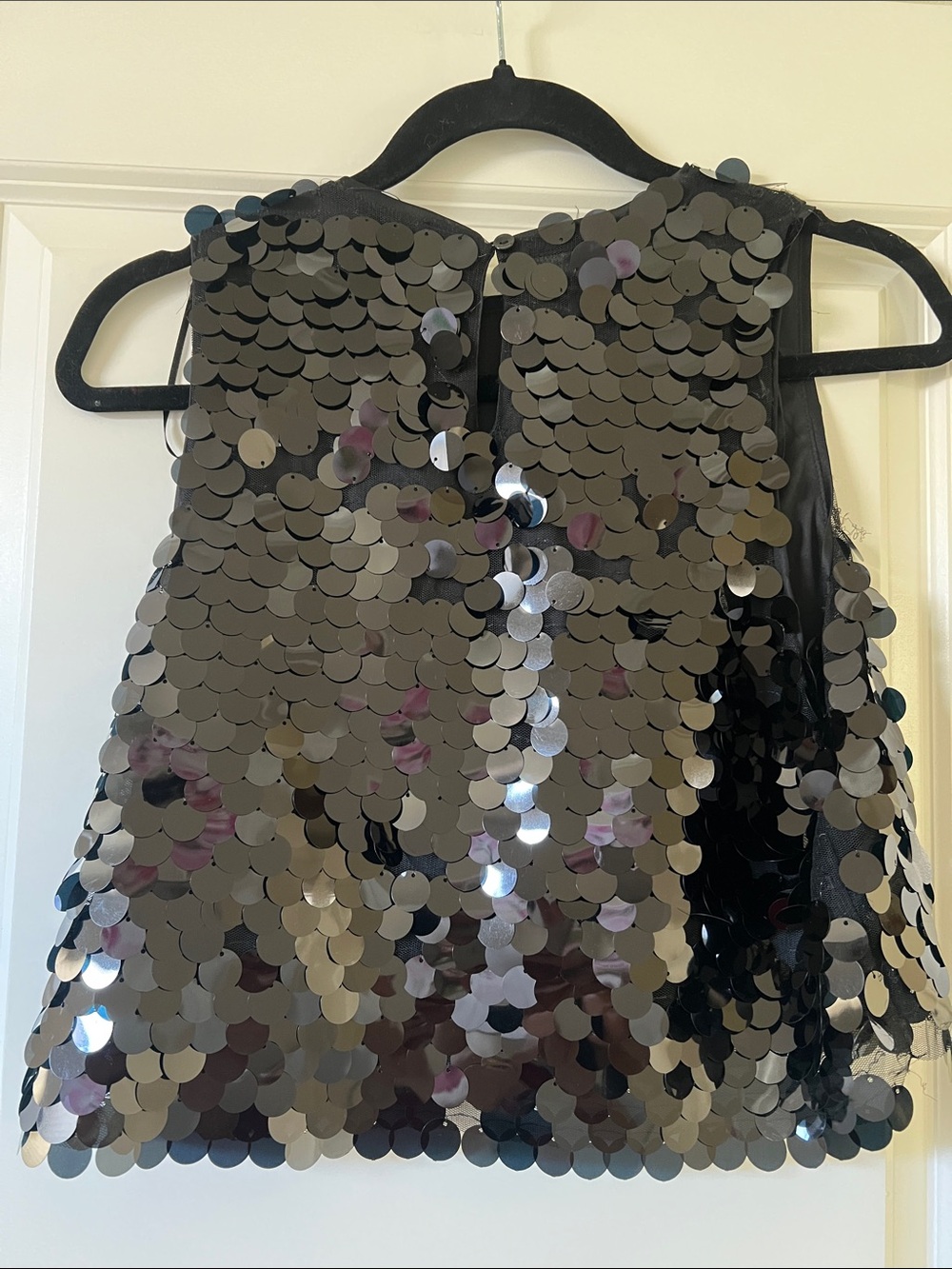 Rachel Zoe Black Sequin Camisole Top Size XS - Picture 6 of 6